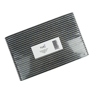 Пилочка TUFI profi PREMIUM прямая черная 100/180 грит 17,8 см 25 шт